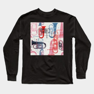 Tuba Tastic Repeat Pattern Long Sleeve T-Shirt